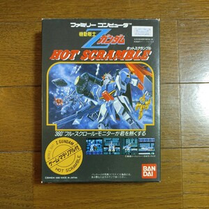 80 period that time thing BANDAI Bandai Famicom soft Mobile Suit Z Gundam HOT SCRAMBLE hot s Clan bru