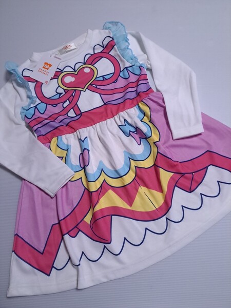 新品 未使用 デリシャスパーティープリキュア 110 長袖 ワンピース 衣装 なりきり スカート 即決送料無料 Aら 完売 ルームウェア