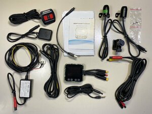 ノーブランド バイク用 2カメラ ドラレコ GPS WIFI 中古動作品 迷彩 SD128GB 取説・元箱付 ドライブレコーダー 二輪車 弊社記号DC6