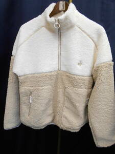  special price autumn winter NEW*LL size * Le Coq Japan * less micro plastic boa pull over [ beige ] Lady's 