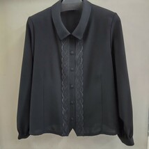 17号 黒ブラウス 3L寸 礼服 フォーマル 法事 濃い黒色です。人気の品です。_画像3