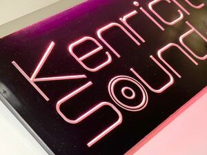 KENRICK SOUND ロゴ電飾　ケンリックサウンド　レッド蛍光管アクリルサインプレート　看板　送料無料