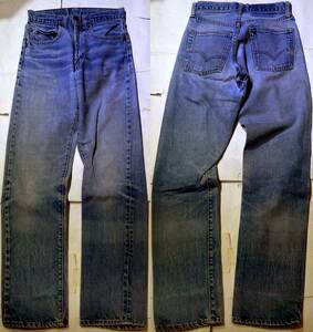 v673/LEVIS505 66前期 ヴィンテージ 激レア小サイズ！程度良好 ヒゲ