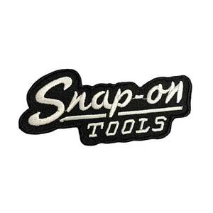 Snap-on スナップオン ワッペン（ブラック）手芸 世田谷ベース アメリカン雑貨 工具メーカー ツール スナッポン 黒 オシャレ 飾り アイロン