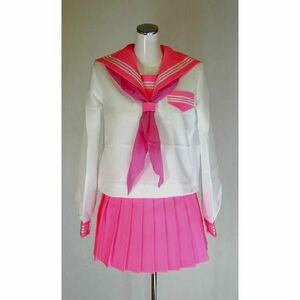 冬ピンク衿セーラー服セット（本格的）160cm女の子サイズ セーラー服