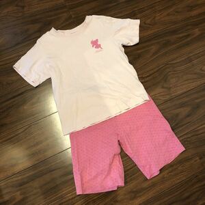 [GU×... blade ... legume .] pink is . short sleeves T-shirt shorts pyjamas 130