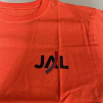 清水エスパルス Tシャツ ロゴ JAL SHIMIZU S-PULSE ヴィンテージ 90s 当時物 未使用 半袖 オレンジ ジャル_画像2