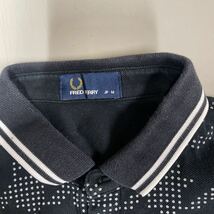 FRED PERRY フレッドペリー 半袖 ポロシャツ Mサイズ 千鳥格子 日本製 MADE IN JAPAN ブラック 黒 メンズ ヒットユニオン トップス_画像3