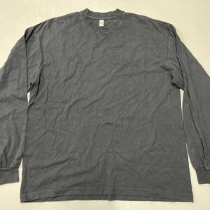 LOS ANGELES APPAREL ロサンゼルスアパレル 6.5OUNCE 長袖Tシャツ ロンT ブラック Lサイズ ヘビーオンス 黒 メンズ アメリカ製 MADE IN USA