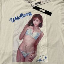 whip bunny 明日花キララ ホイップバニー Tシャツ 半袖 セクシー メンズ Lサイズ whipbunny AV女優 未使用 アダルト 白 ホワイト フォトT_画像2