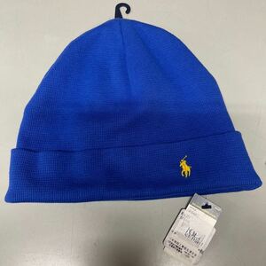 POLO RALPH LAUREN ポロ ラルフローレン ニットキャップ ビーニー CAP 帽子 ブルー 青 未使用