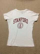 半袖 Tシャツ　スタンフォード大学 Stanford University 白色 エンジ色ロゴ_画像1