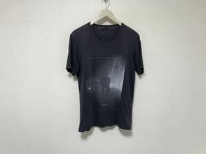 本物ラッドミュージシャンLADMUSICIANコットンフォトプリント半袖Tシャツメンズサーフアメカジミリタリーワークモードグレー44S日本製