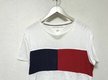 本物トミーヒルフィガーTOMMYコットン半袖Tシャツメンズサーフアメカジミリタリーワークホワイト白Mインド製_画像2