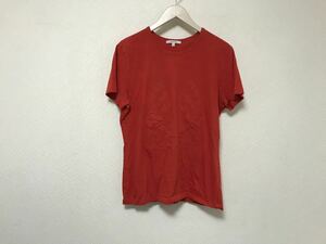 本物カルヴェンCARVENコットン刺繍半袖Tシャツメンズサーフアメカジミリタリーワークビジネススーツ赤レッドMブルガリア製