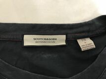 本物スコッチアンドソーダSCOTCH&SODAコットンプリント半袖Tシャツメンズサーフアメカジミリタリーワークビジネススーツ黒ブラック柄L_画像4