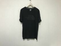 本物ザノースフェイスTHE NORTH FACEコットンロゴプリント半袖Tシャツメンズサーフアメカジミリタリーワーク黒ブラックSサルヴァドール製_画像1