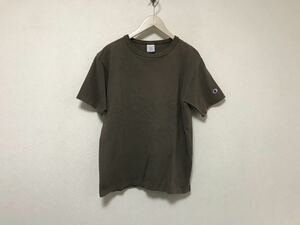 本物チャンピオンChampionコットン半袖Tシャツメンズサーフアメカジミリタリーワークビジネススーツ茶ブラウンMアメリカ製