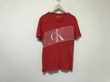 本物カルバンクラインジーンズCalvinKleinJEANSコットンロゴプリント半袖TシャツメンズサーフアメカジミリタリービジネススーツゴルフM赤_画像1