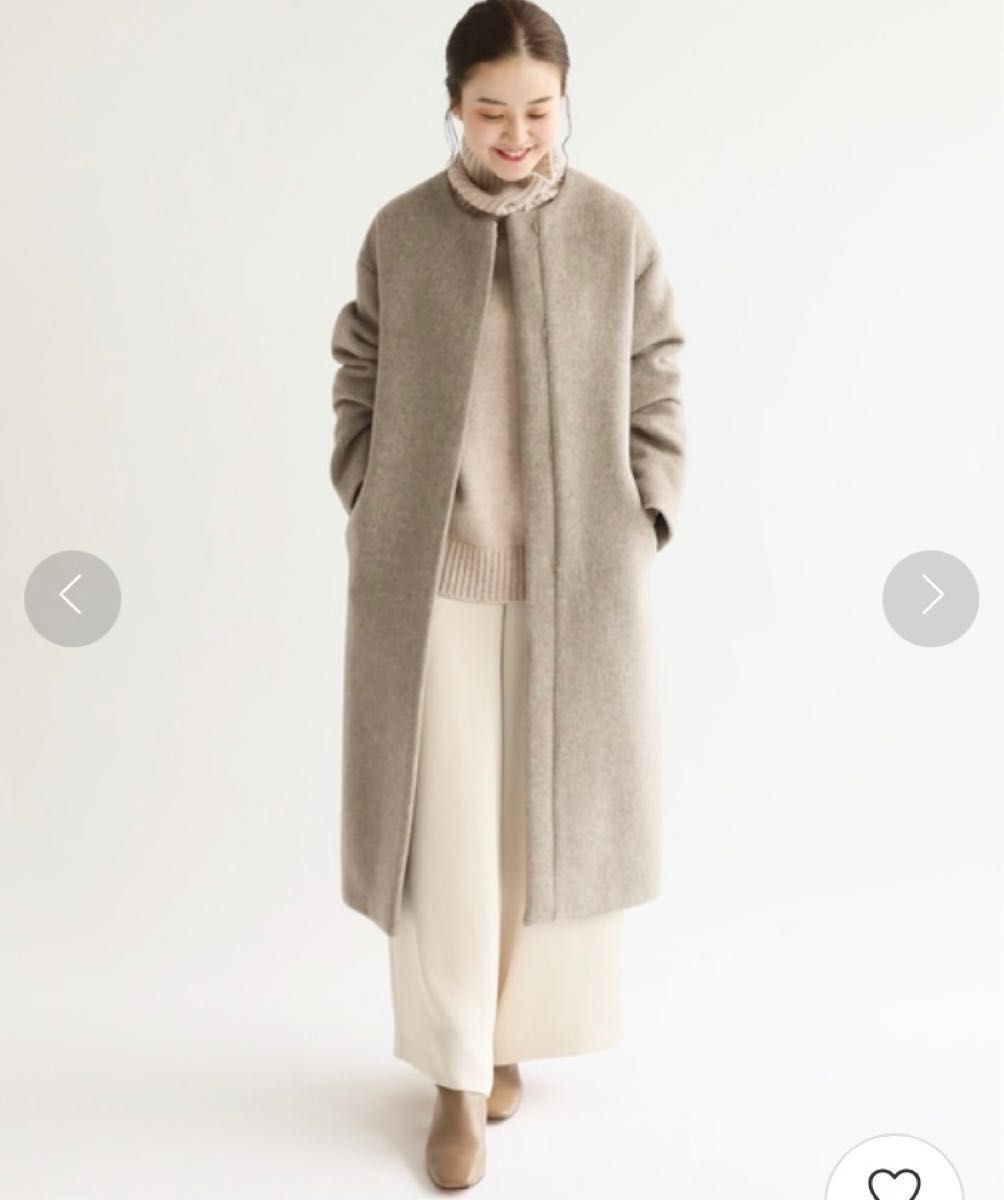 美品 近年モデル 20AW イエナ MANTECO社別注 ノーカラーコート-