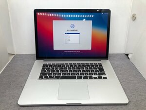 【Apple】MacBook Pro Retina 15inch Mid 2015 A1398 Corei7-4980HQ 16GB SSD512GB Radeon R9 M370X 2GB WEBカメラ OS11.6 中古Mac