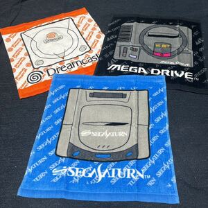 SEGA ハンドタオル ミニタオル 3種類 セット セガサターン SEGA SATURN ドリームキャスト メガドライブ 33×35cm