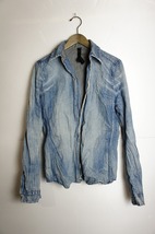 wjkダブルジェイケイ 加工 2hook denim shirts デニム 2フック シャツ シワ 加工 インディゴ dn12 メンズ トップス 1020N_画像1