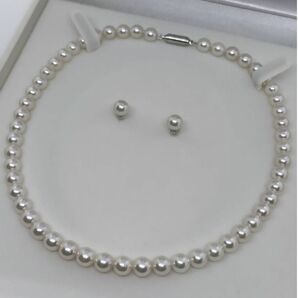 あこや真珠ネックレス 7.5-8.0mmペア付き　留め具2種　 パールネックレス　 アコヤ真珠　 レディースネックレス　 本真珠