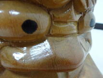 （J-こ1-127） 達磨　木彫り　だるま　ダルマ　達磨大師　置物　インテリア　中古_画像8