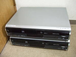 f183 2台セット/まとめ Panasonic パナソニック　DMR-XP21V VHS DVD レコーダー HDD搭載 VHS/DVDレコーダー　中古　本体　未確認 ジャンク