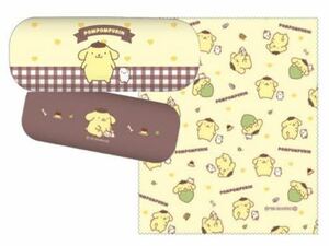  Pom Pom Purin muffin glasses case . Cross. set 