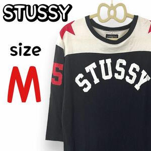 STUSSY ステューシー 7分袖 ワンピース ゆったり Tシャツ