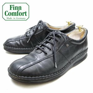 8W表記　27cm相当　Finn Comfort　フィンコンフォート　5ホール　レザーシューズ　革靴　ブラック/U9257