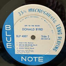 【LP】オリジ★ドナルド・バード / DONALD BYRD /オフ・トゥ・ザ・レイシズ/ OFF TO THE RACES / US盤 / BLUE NOTE BLP 4007 RVG_画像8