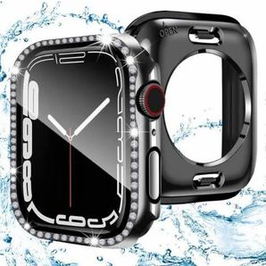 b-974 ANYOI Apple Watch 用ケース 44mm 防水ケース 光沢 ラインストーン一体型360ど度 Apple Watch SE2/SE/6/5/4 44mm