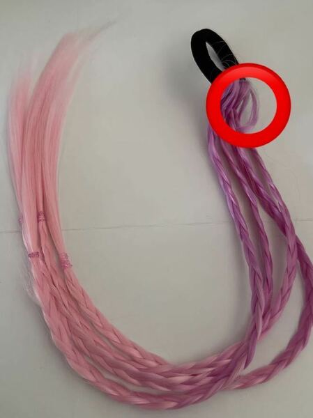 b-838 カラフルなナイロンの髪のブレイダーのひねり編みロープ女の子のラバーバンドのヘアアクセサリー訳あり一枚目の写真参考