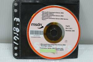 E0203 K L Microsoft Commerce Server 2002 Developer Edition msdn ライセンスキーあり　