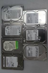 CB9793 T 【７個・動作確認済】ハードディスク HDD HITACHI・SEAGATE・WESTERN　DIGITAL/SAMSUNG HDP725025GLA380 HDD 500GB/320GB/256GB