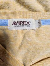 F8471Jh【AVIREX アヴィレックス】サイズM 半袖 Tシャツ イエロー 黄色 メンズ Ｖネック カジュアル カットソー バックプリント ミリタリー_画像3