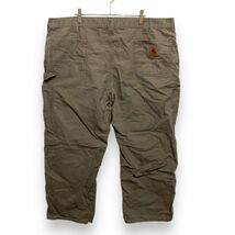 カーハート w44 アメリカ古着 ビックサイズ ペインター ワークパンツ カーキグレー 大きいサイズ　carhartt 1円 メンズ_画像3