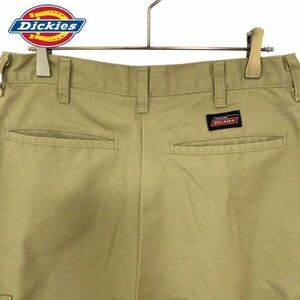 ディッキーズ　w30 アメリカ古着　ワンポイントロゴ　ワークパンツ　ベージュ　dickies 1円　メンズ