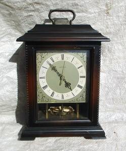 昭和ビンテージ・1960年代頃　状態良好　HETTICH FH　置時計　西ドイツ製　動作点検済　木製枠　タグ　記念・売切