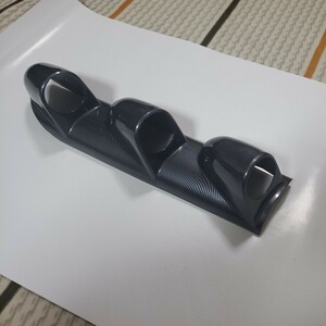 汎用 ピラー メーター パネル 1／2／３連選択 52mm 汎用 メーターパネル DIY ブラック (2連タイプ)