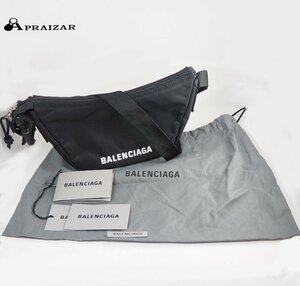 BALENCIAGA Balenciaga нейлон sling сумка Cross корпус сумка на плечо черный упаковочный пакет есть [58792]