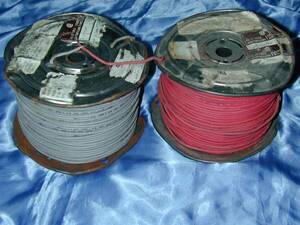 ****WESTERN ELECTRIC 16GA red gray 1mx 2 ps /3480 jpy ****
