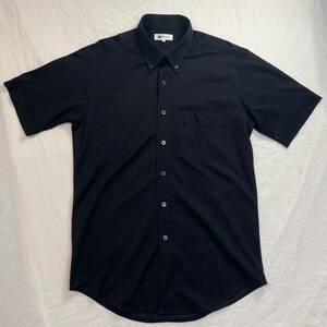 イッセイミヤケISSEI MIYAKE 半袖メッシュシャツ ボタンダウンシャツ SHIRT 黒　ブラック　アイムプロダクト