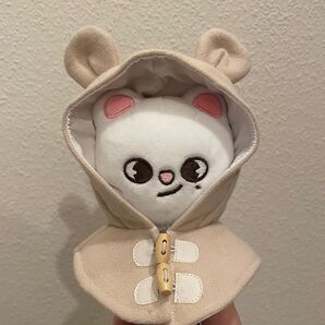 くまみみ ダッフル ケープ ぬいぐるみ 15cm 服 ベージュ