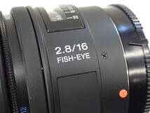 UH1151《動作OK》【美品】SONY デジタル一眼カメラα用魚眼レンズ Fisheye 16mm F2.8 SAL16F28_画像6