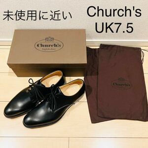 【未使用に近い】Church's チャーチ OSLO オスロ プレーントゥ ブラック 黒 ラスト136 専用箱、袋付き！ 新品に近い 美品 革靴