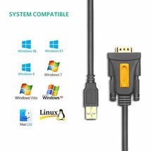 【送料無料】 RS232 DP9ピン (オス) to USB 変換アダプターケーブル 2m_画像8